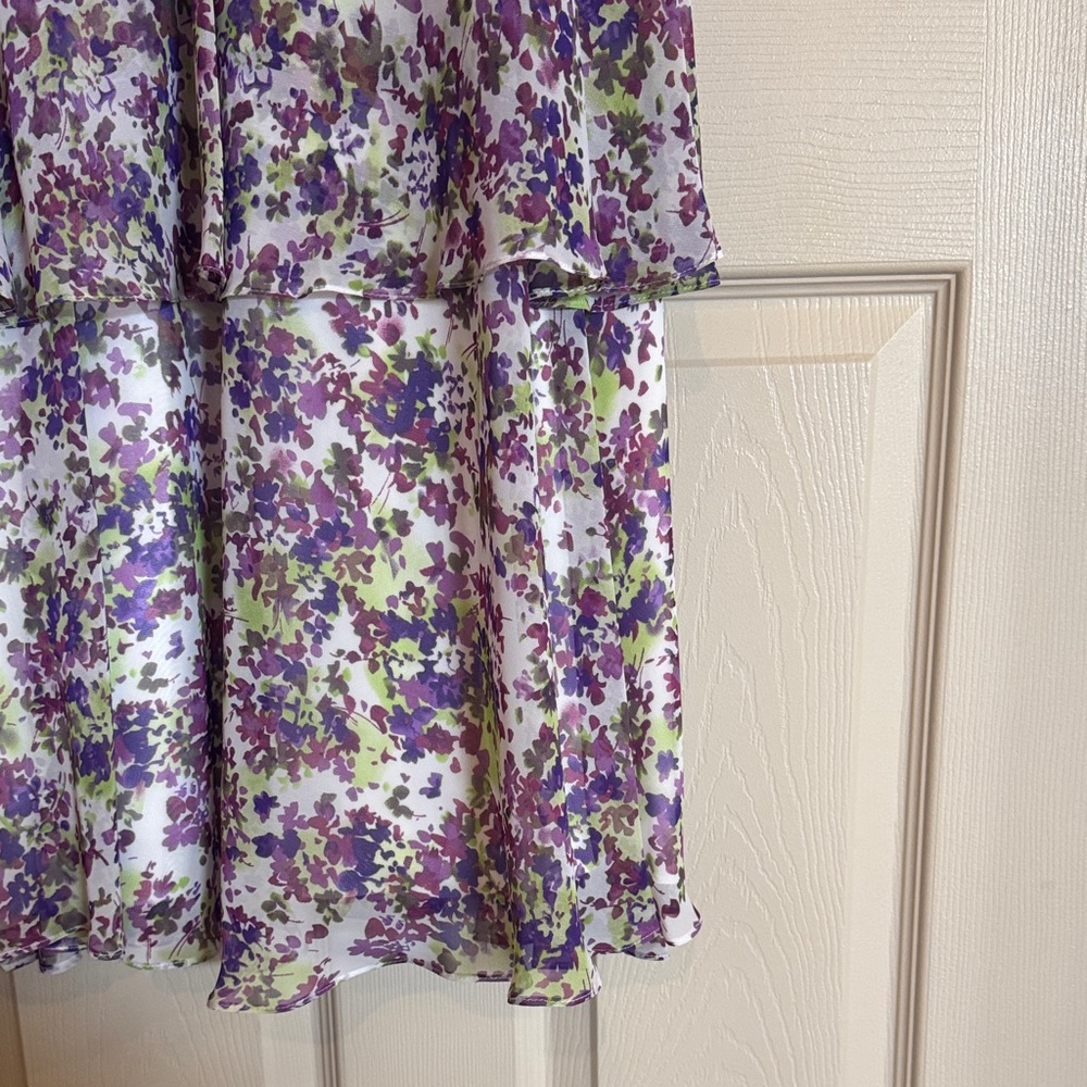 Aidan by Aidan Mattox purple and green Floral Maxi Dress- - Picture 9 of 16